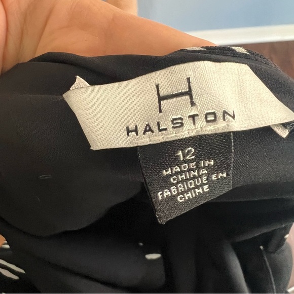 H By Halston Black & White One Shoulder Maxi Dress - Picture 8 of 8